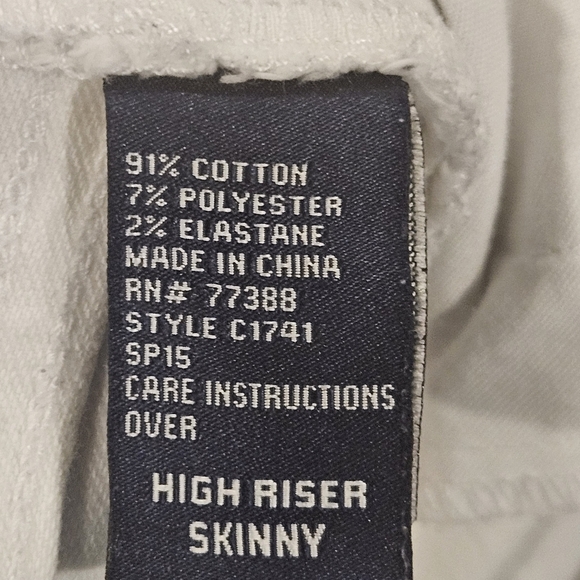 Madewell SZ 32 Pure White High Riser Skinny Ankle Stretch Jeans - Picture 5 of 13